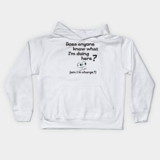 Am I In Charge-black Kids Hoodie